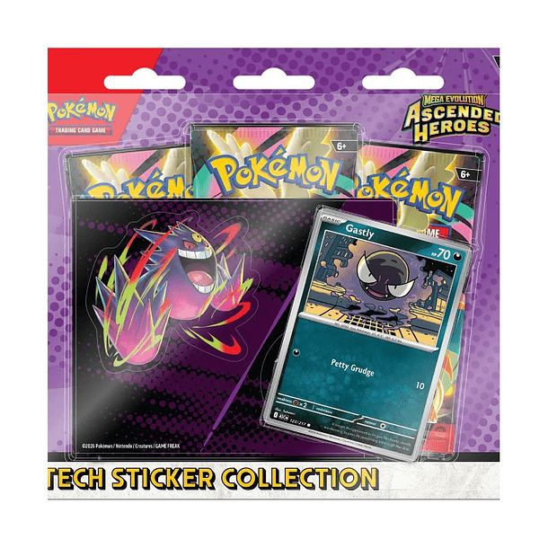 Pokemon TCG Mega Evolution - Ascended Heroes Tech Sticker Collection ENGLISH - Gastly