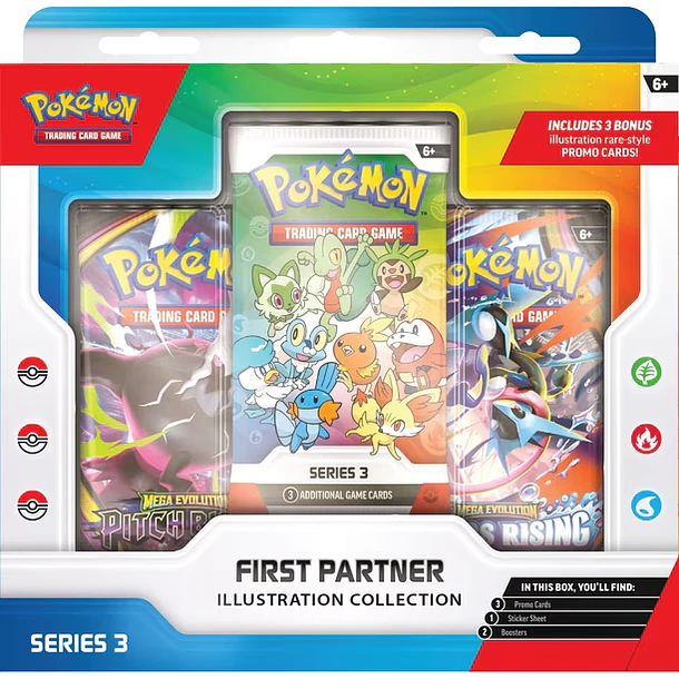 Pokemon TCG Mega Evolution - First Partners Illustration Collection SERIES 3 English