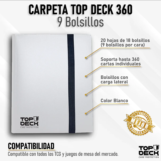Carpeta 9 Bolsillos - Blanca