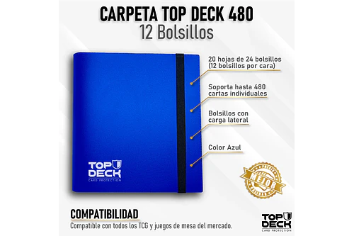 Carpeta 12 Bolsillos - Azul