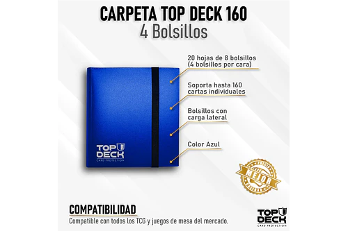 Carpeta 4 Bolsillos - Azul