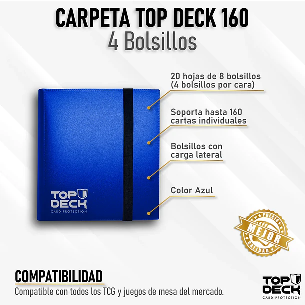 Carpeta 4 Bolsillos - Azul