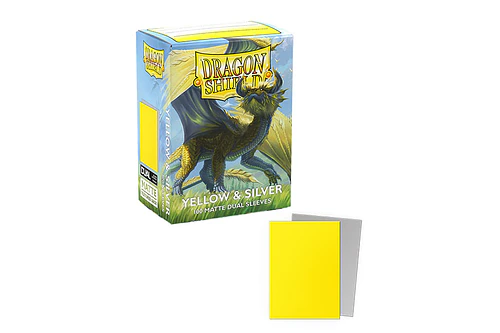Protectores Standard Dual Matte Dragon Shield - Yellow & Silver