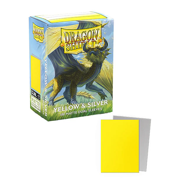Protectores Standard Dual Matte Dragon Shield - Yellow & Silver 1