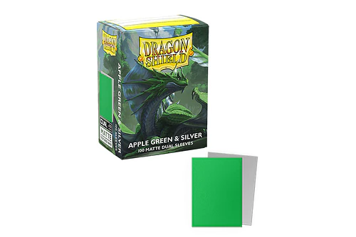 Protectores Standard Dual Matte Dragon Shield - Apple Green & Silver