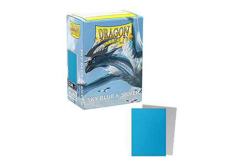 Protectores Standard Dual Matte Dragon Shield - Sky Blue & Silver