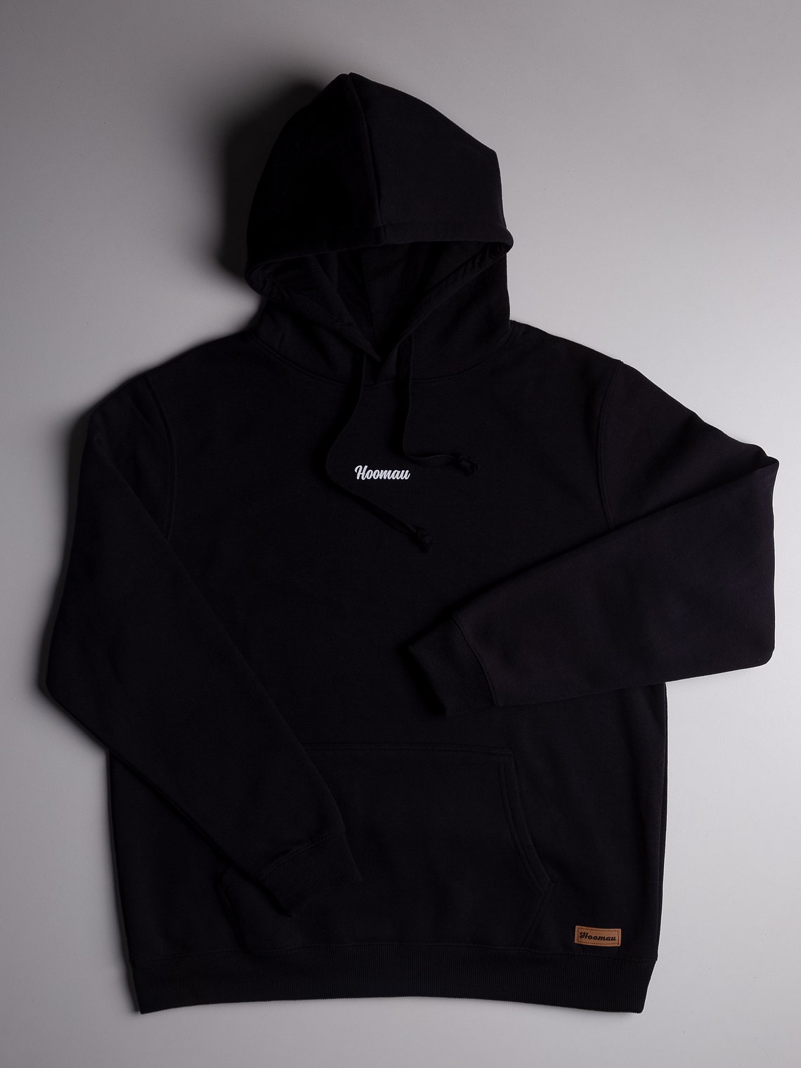 POLERON NEGRO CON GORRO HOOMAU 1