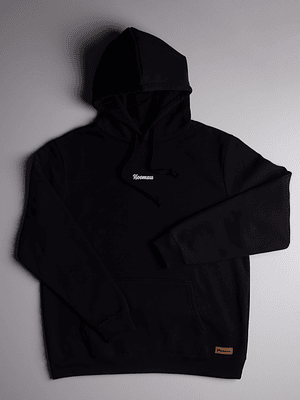 POLERON NEGRO CON GORRO HOOMAU