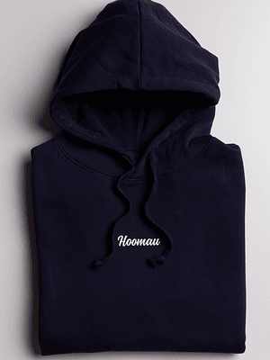 POLERON AZUL MARINO CON GORRO HOOMAU