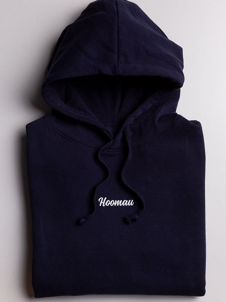 POLERON AZUL MARINO CON GORRO HOOMAU 2