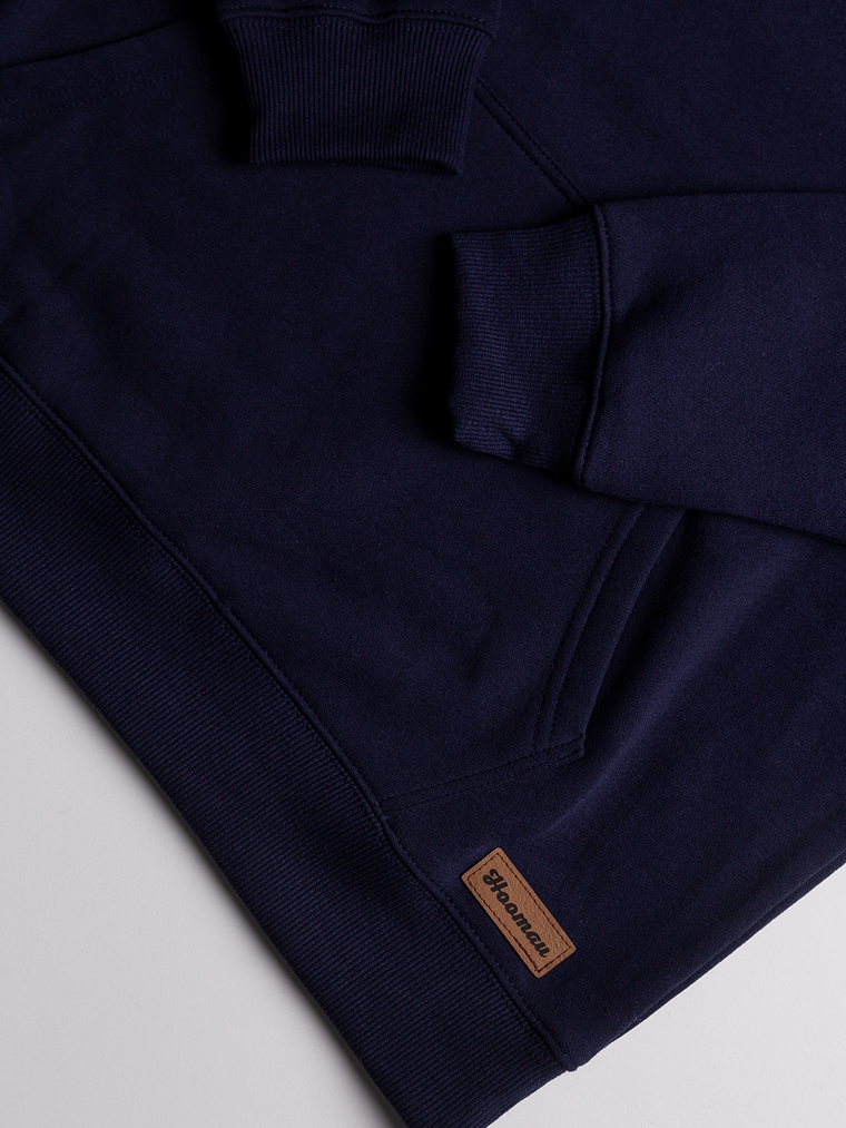 POLERON AZUL MARINO CON GORRO HOOMAU 3