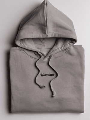 POLERON PIEDRA CON GORRO HOOMAU