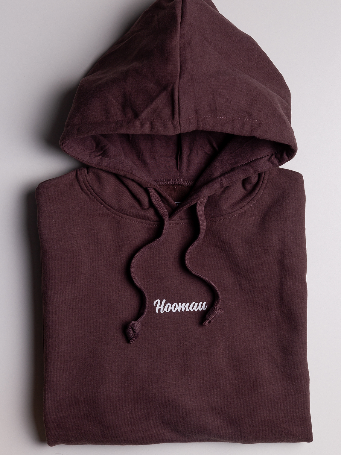 POLERON CAFÉ CLARO CON GORRO HOOMAU 2