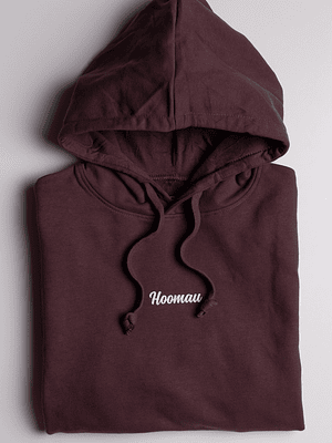 POLERON CAFÉ CLARO CON GORRO HOOMAU