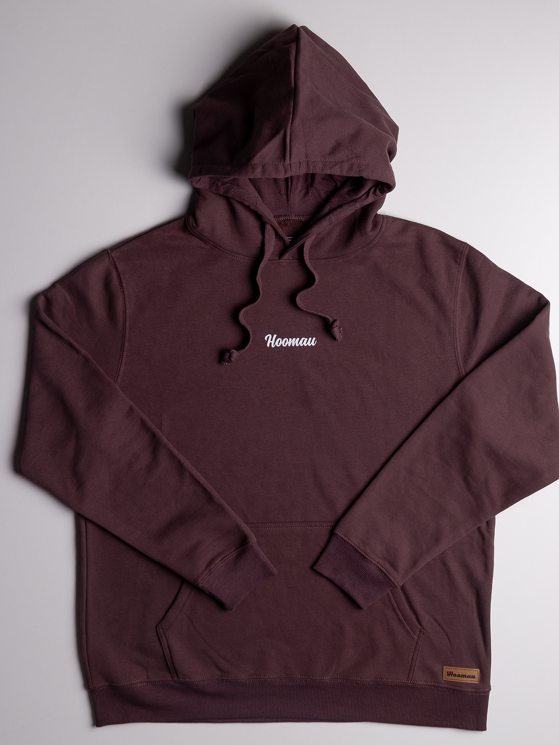 POLERON CAFÉ CLARO CON GORRO HOOMAU 1