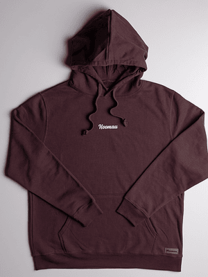 POLERON CAFÉ CLARO CON GORRO HOOMAU