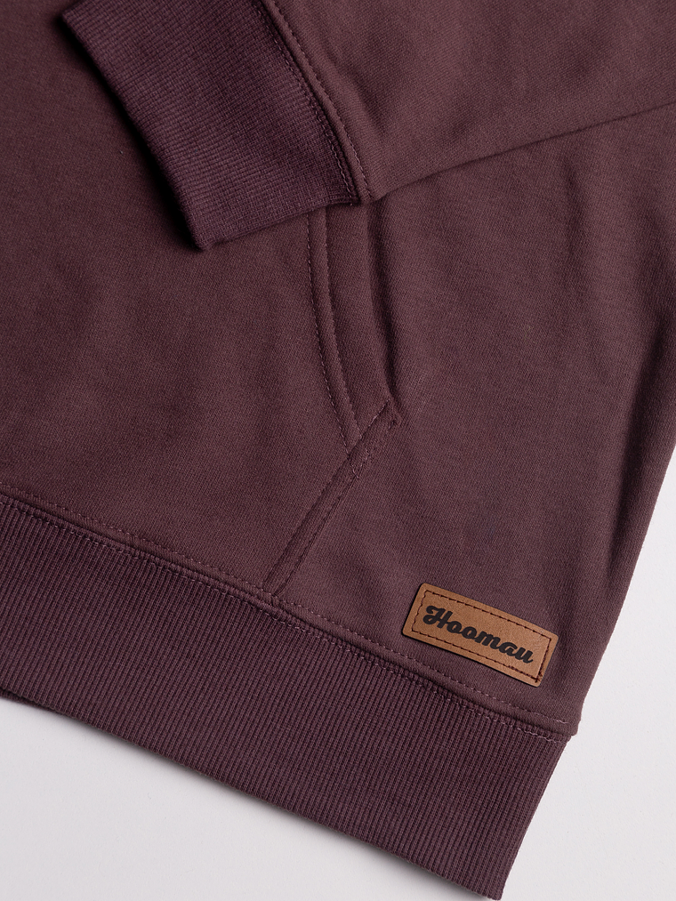 POLERON CAFÉ CLARO CON GORRO HOOMAU 3