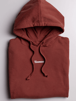 POLERON LADRILLO CON GORRO HOOMAU