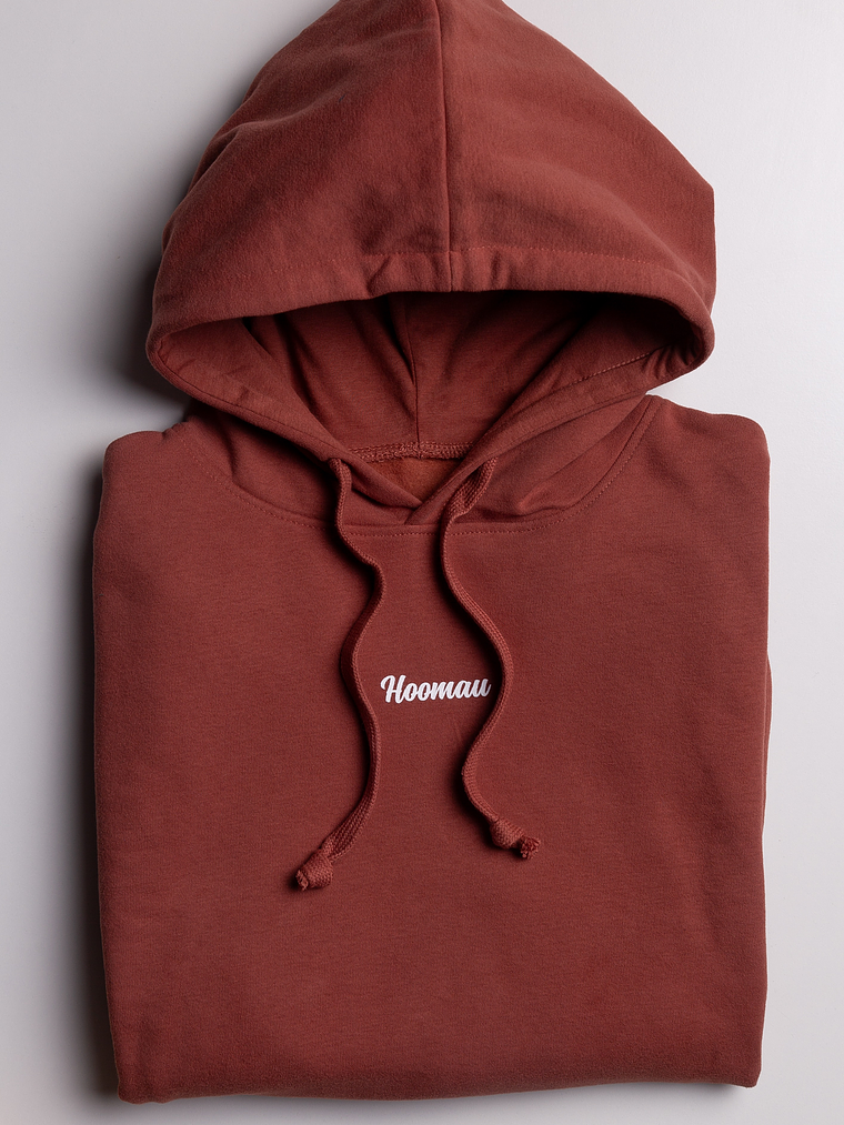 POLERON LADRILLO CON GORRO HOOMAU 2