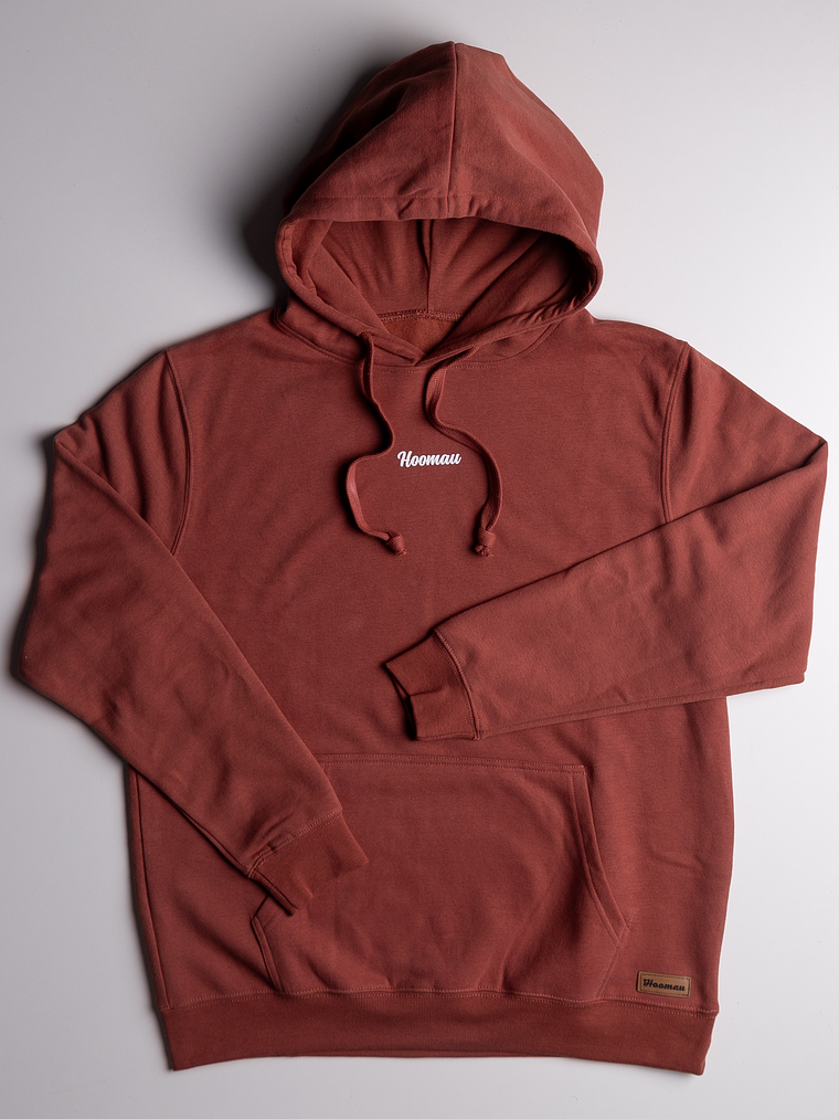 POLERON LADRILLO CON GORRO HOOMAU 1