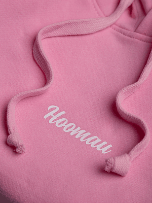 POLERON ROSADO PALIDO CON GORRO HOOMAU