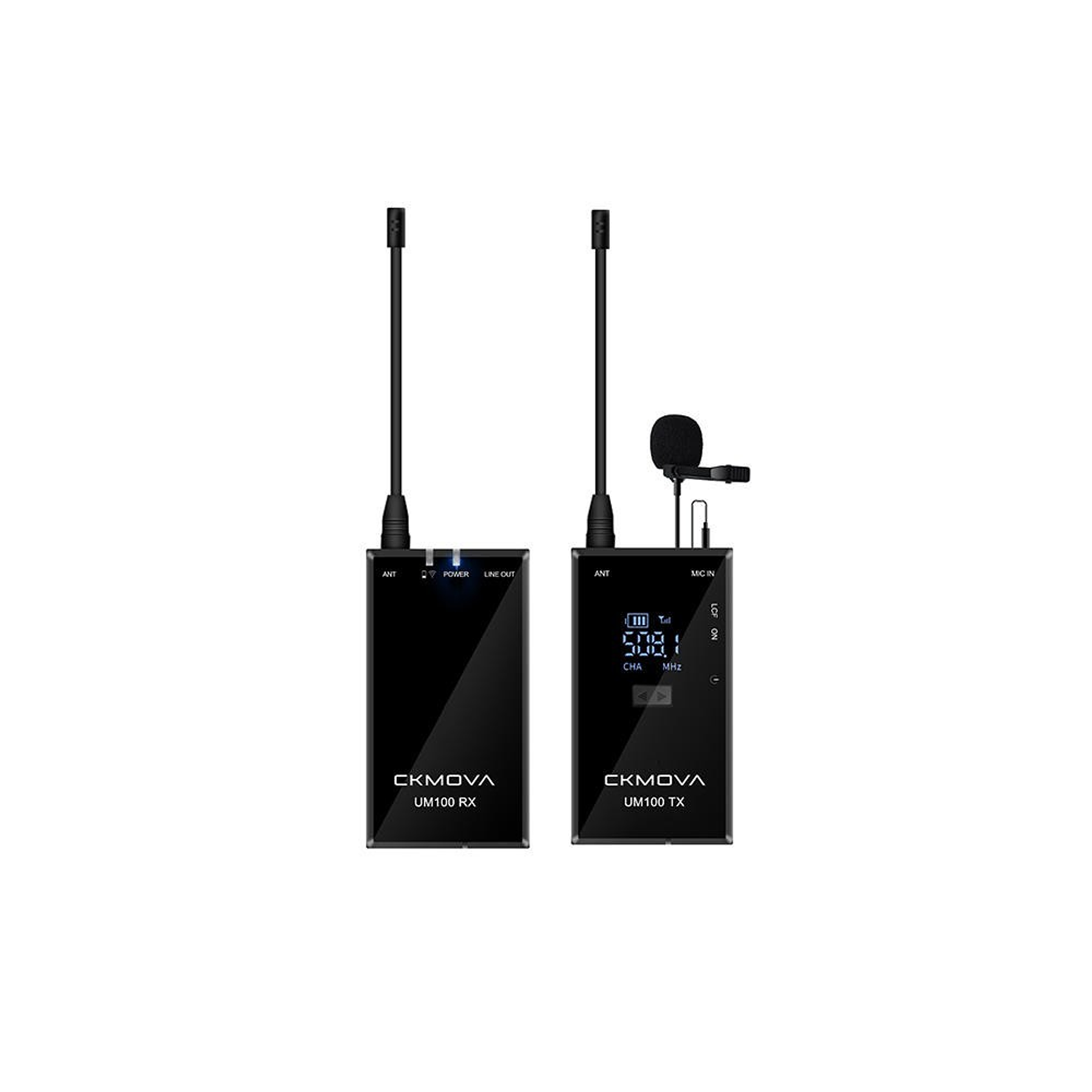 Microfono Ckmova Lavalier Omni Inalambrico UHF Kit 