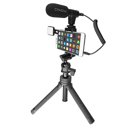 Minitripode Ckmova Extendible con Microfono y LED 