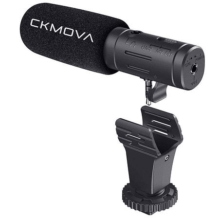 Microfono Ckmova de Condensador para Camaras y Smartphone Construccion Metalica Liviana