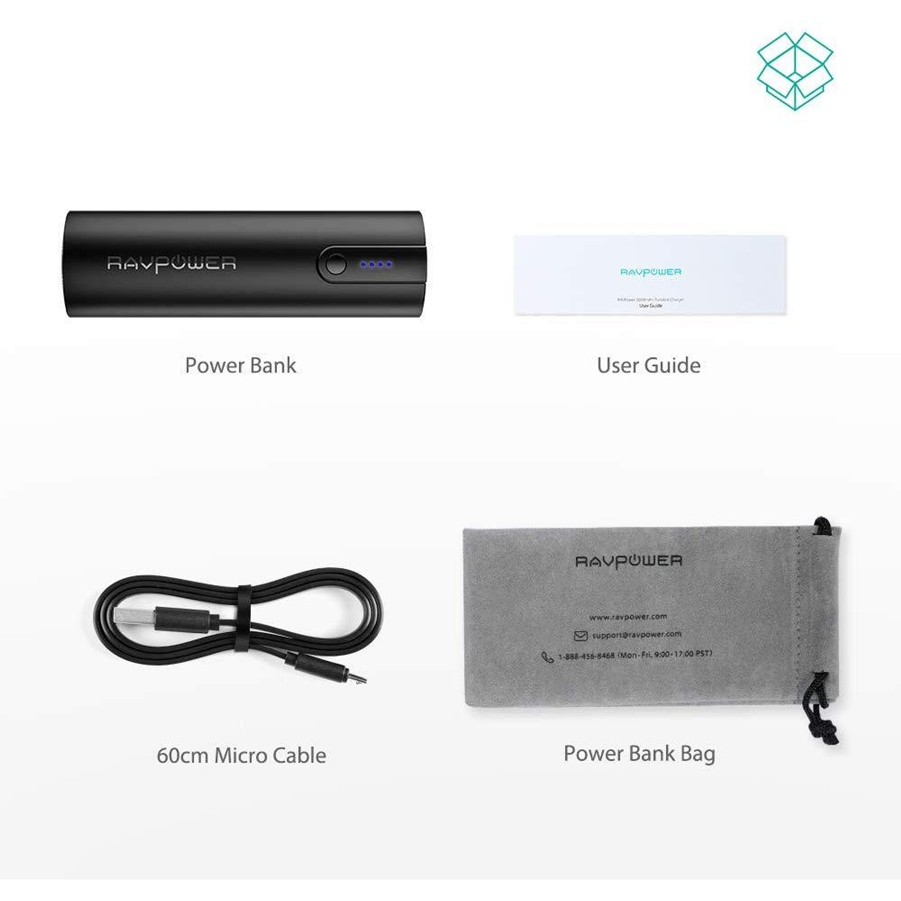 Batería Externa Portátil 5000 mAh RAVpower