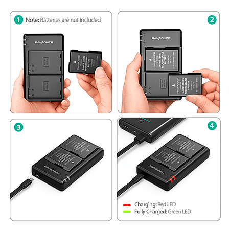 Batería Reemplazo Nikon EN-EL14a Kit 2x con Cargador USB