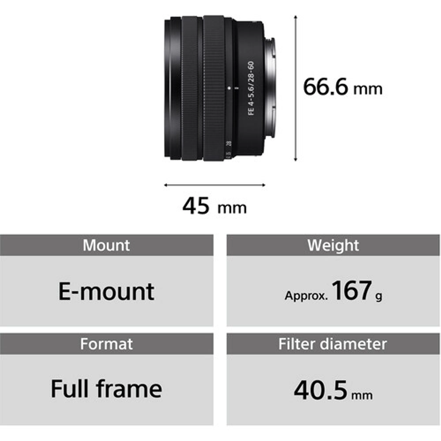 Sony FE 28-60mm f/4-5.6