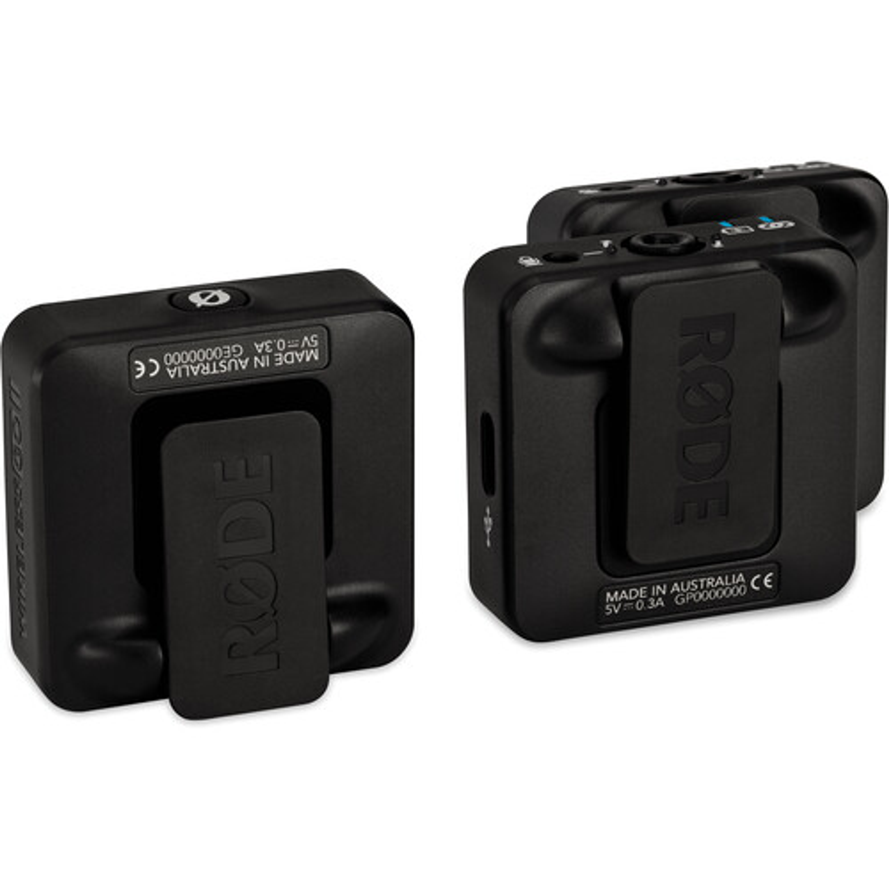 Sistema/grabadora inalámbrica digital compacta Rode Wireless GO II para 2 personas (2,4 GHz, negro)