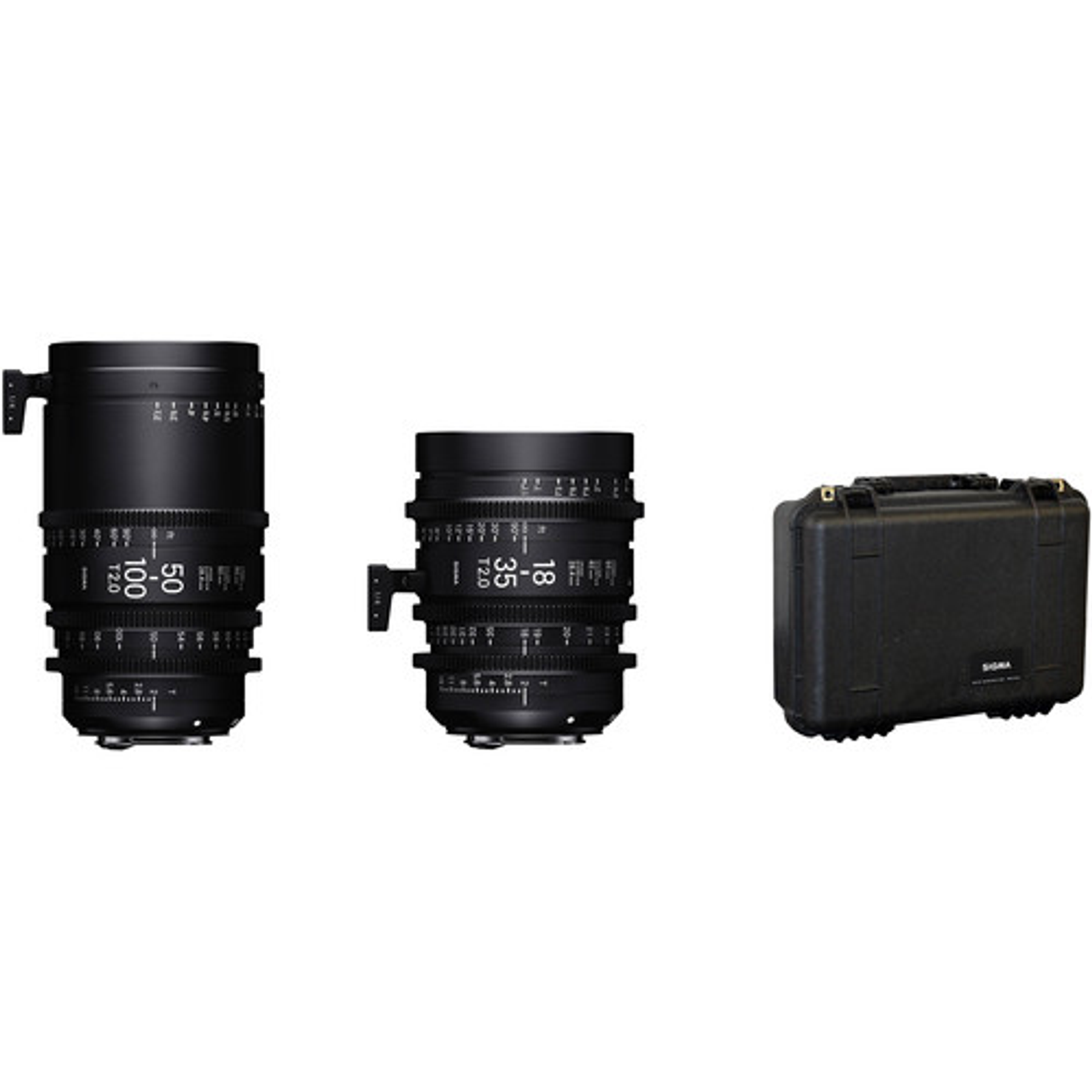 KIT Lentes Sigma Cine 18-35mm T2 + 50-100mm T2 + Case PMC-001 (Canon/Sony) 