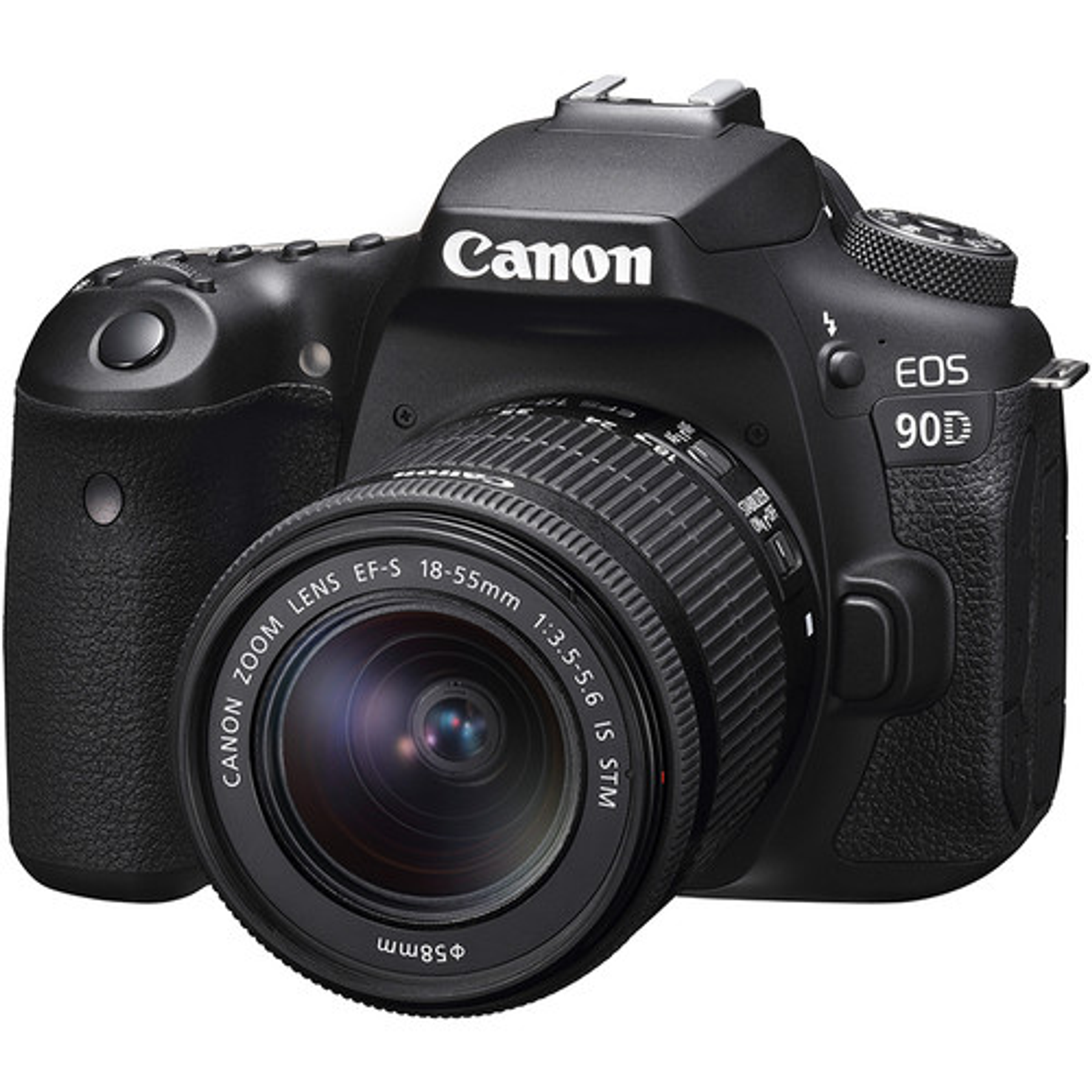 Canon EOS 90D con lente de 18-55mm