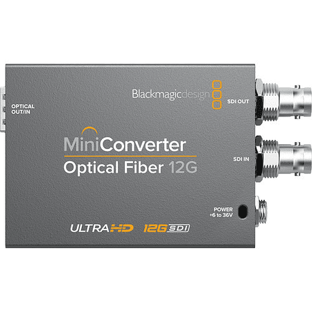 Miniconvertidor Blackmagic Design Fibra óptica 12G-SDI