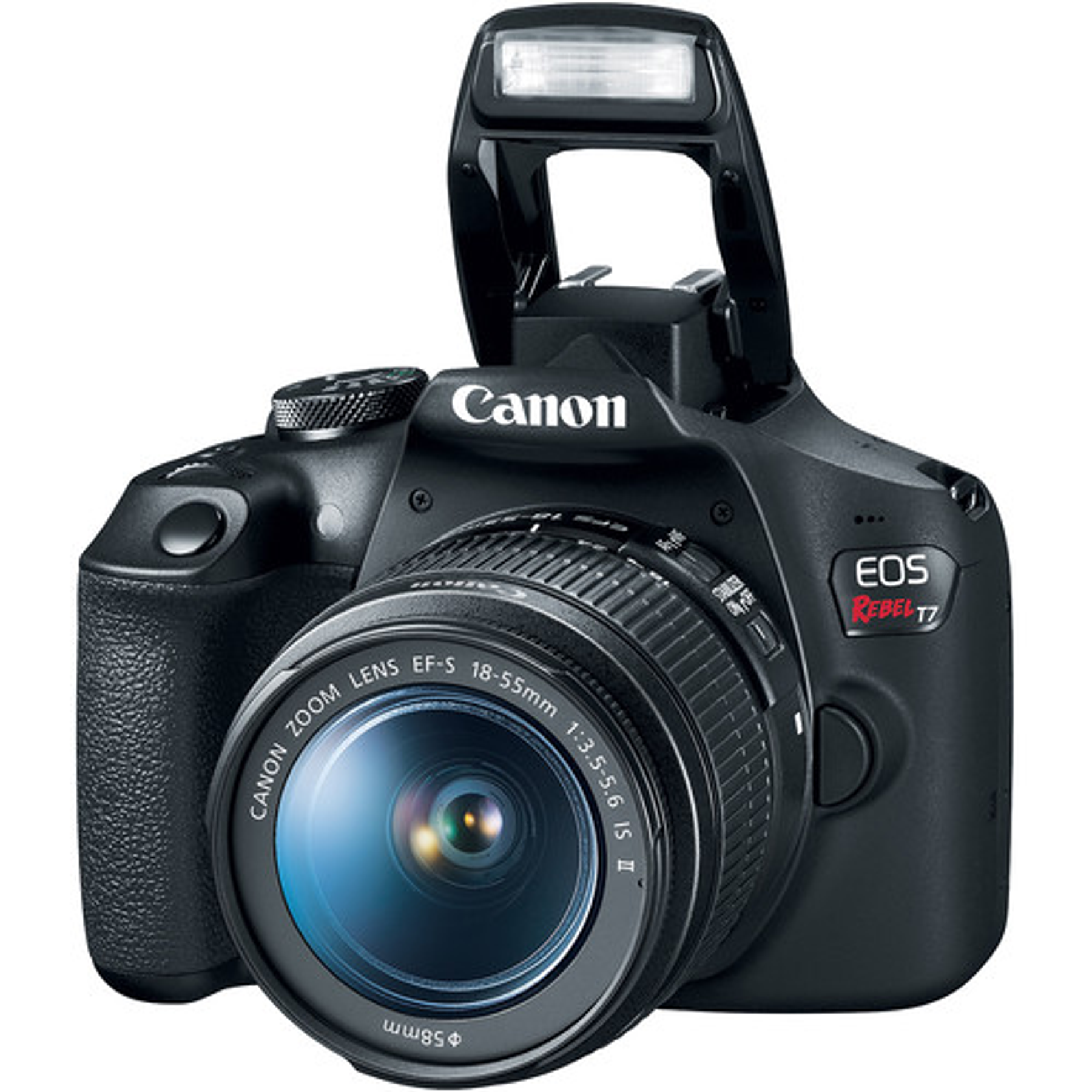Canon EOS Rebel T7 con lente EF-S 18-55 mm f/3.5-5.6 IS II