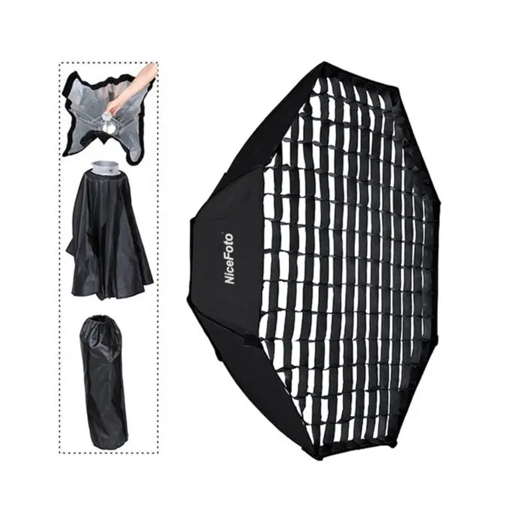 NiceFoto Softbox Paragua octa 95 cm con grilla