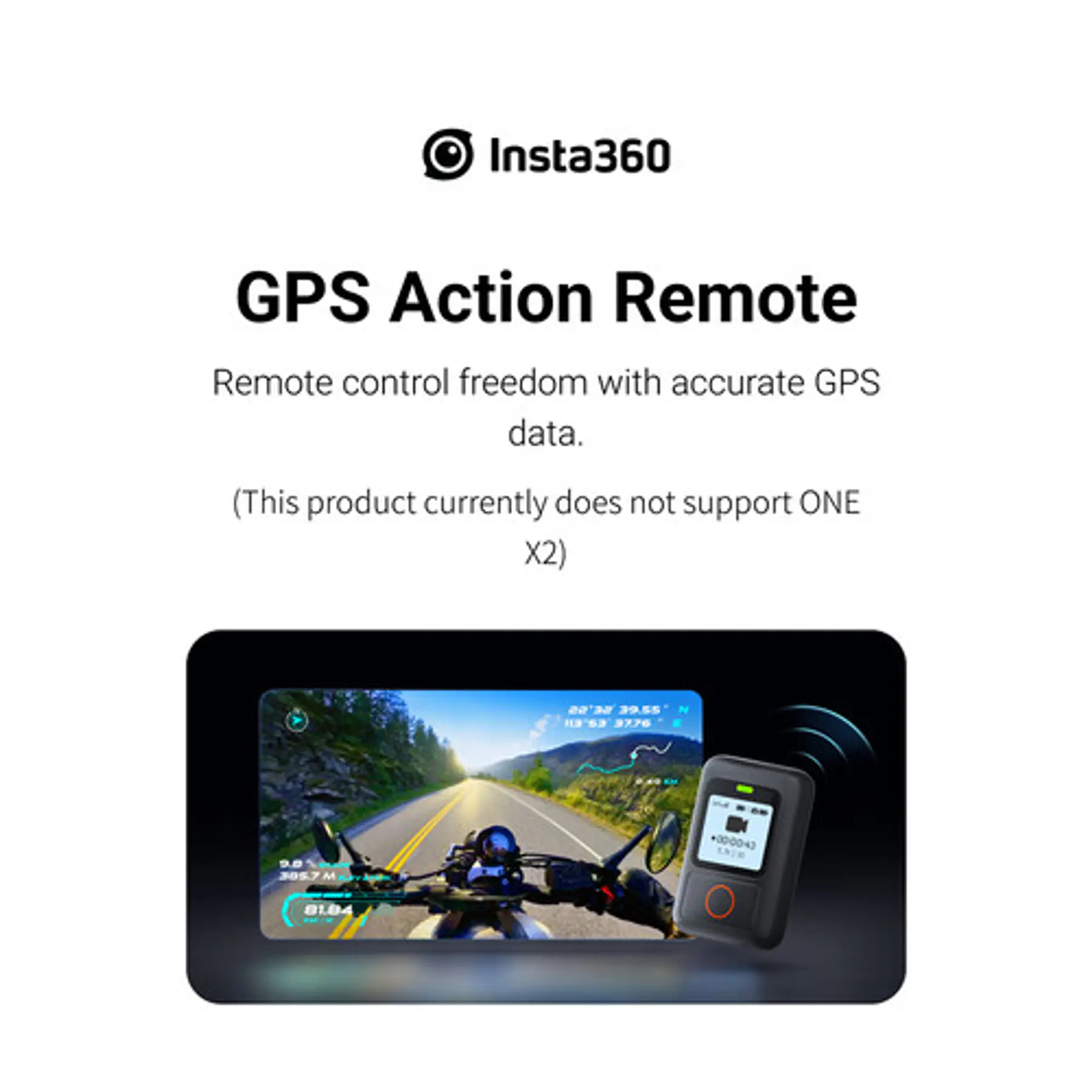 For Insta360 X5/X4/X3/Ace Pro 2/Ace Pro/GO 3/GO 3S 50M Bluetooth Remote Control
