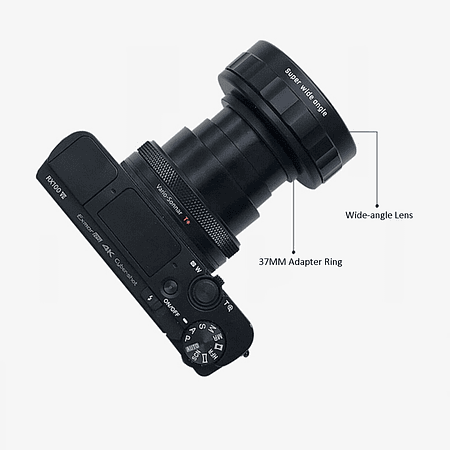 lente súper gran angular para Sony ZV1 + anillo adaptador de 37 mm