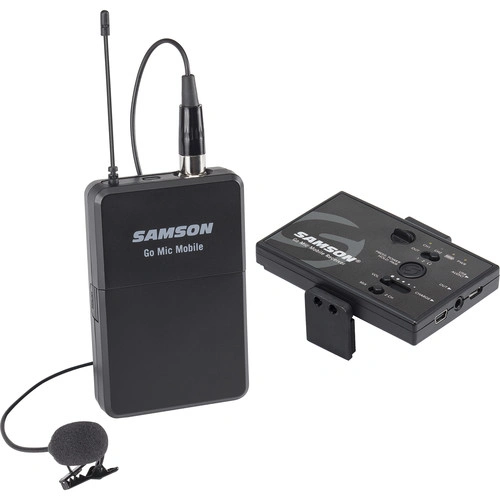 Sistema inalámbrico digital móvil Samson Go Mic con lavalier LM8