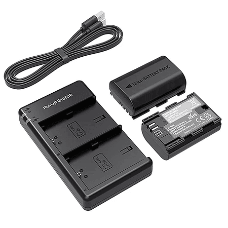 Batería Reemplazo Canon LP-E6N Kit 2x con Cargador USB