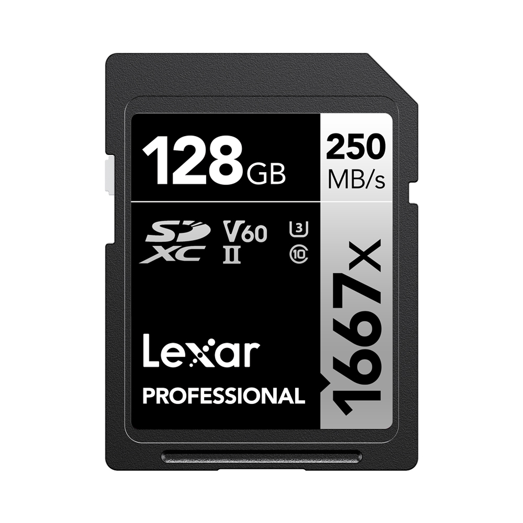 Lexar 128GB SDXC UHS-II 1667X V60 250 MB/S 