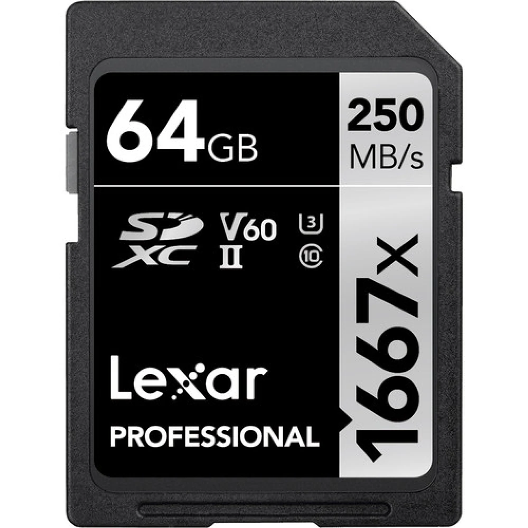 Lexar 64GB PROFESSIONAL 1667X 250MB/S SDXC UHS-II