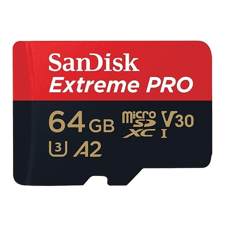 SanDisk Tarjeta microSD ExtremePRO 64gb con adaptador SD