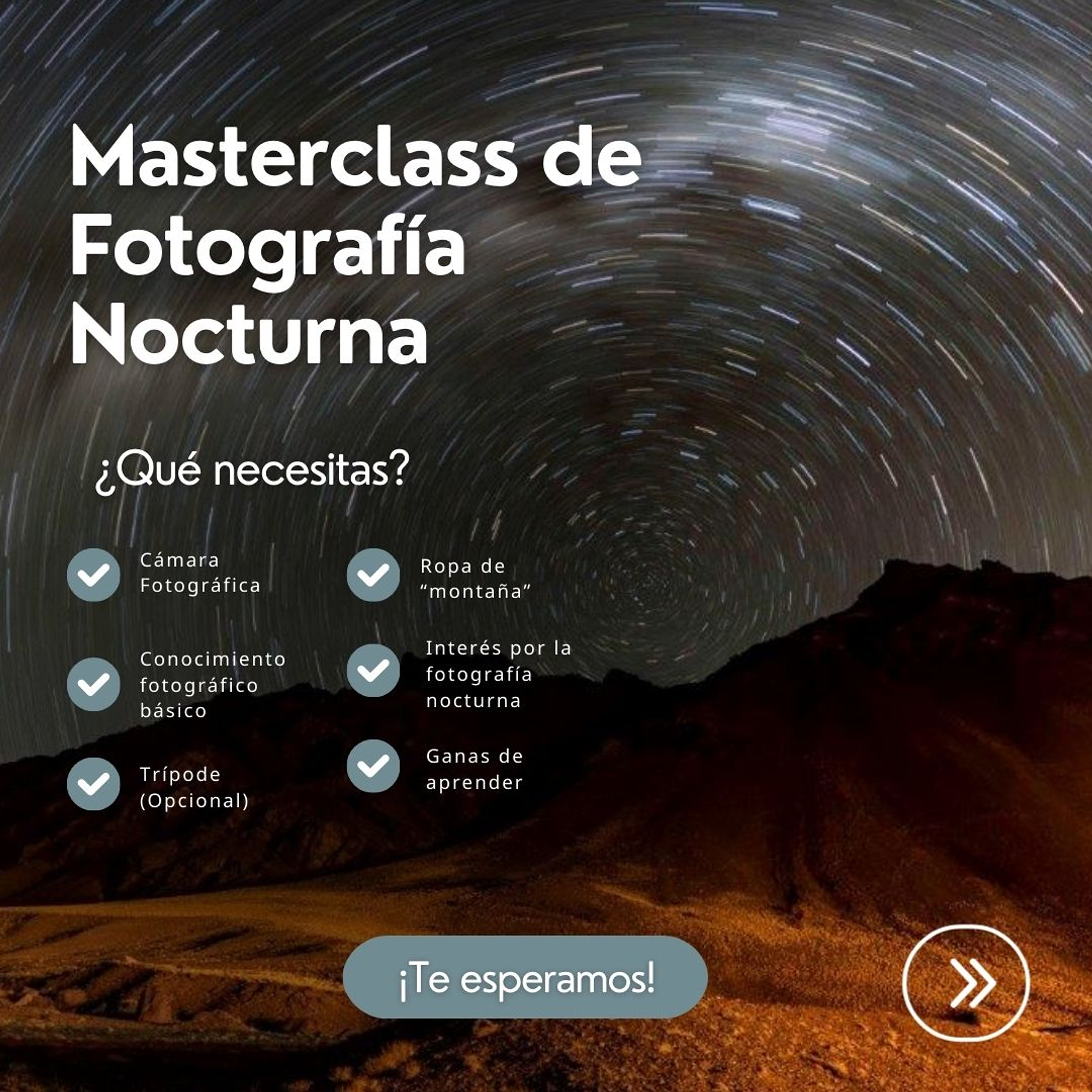 Viaje a Las Cuevas: Masterclass de fotografía nocturna 📷✨