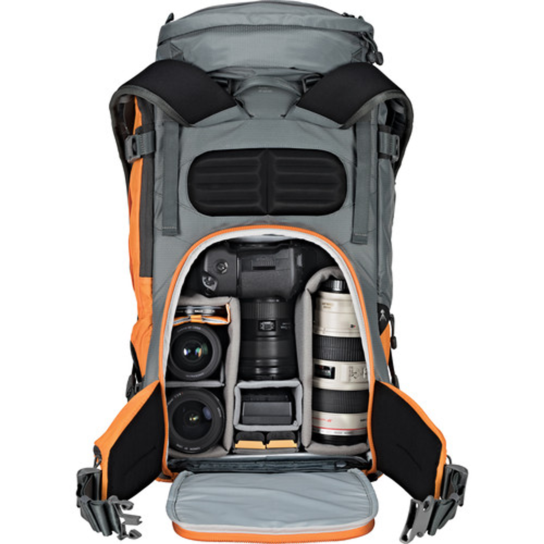 Mochila Lowepro Powder 500 AW (gris y naranja)