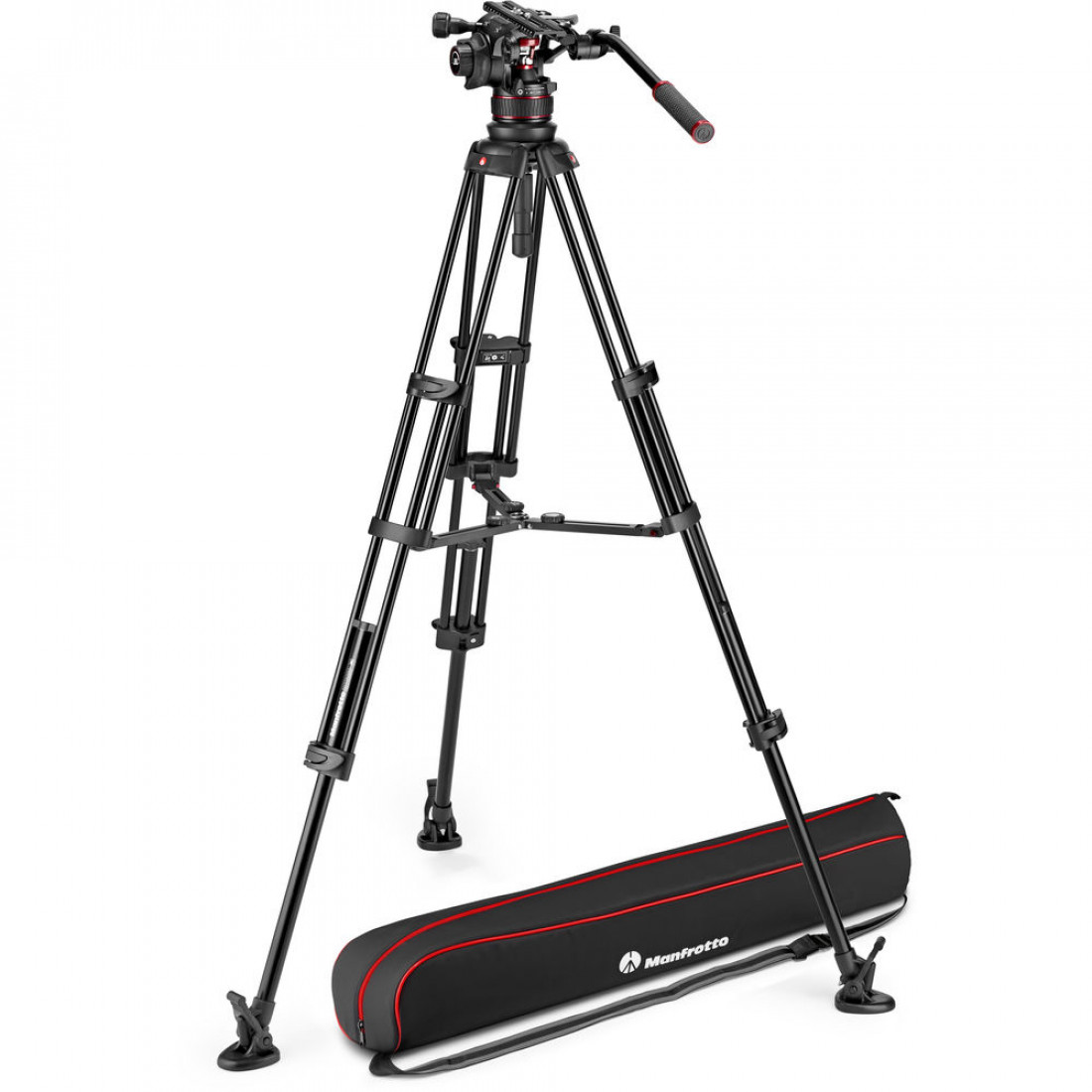 KIT NITROTECH 612 CABEZAL VIDEO CON TRÍPODE ALUMINO TWIN