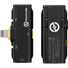 Sistema de micrófono inalámbrico Hollyland LARK C1 SOLO con conector Lightning para dispositivos iOS