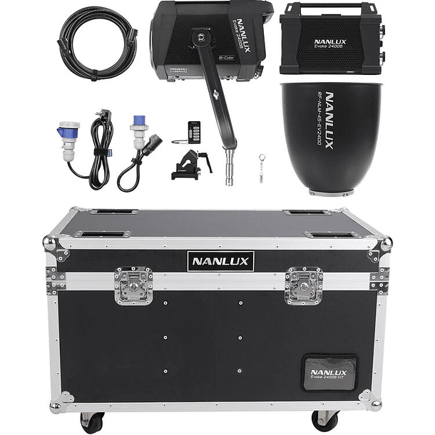 Nanlux Evoke 2400B Bi-Color LED Monolight Kit con Reflector 45° y Flight Case 1