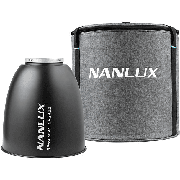 Nanlux Evoke 2400B Bi-Color LED Monolight Kit con Reflector 45° y Flight Case 6
